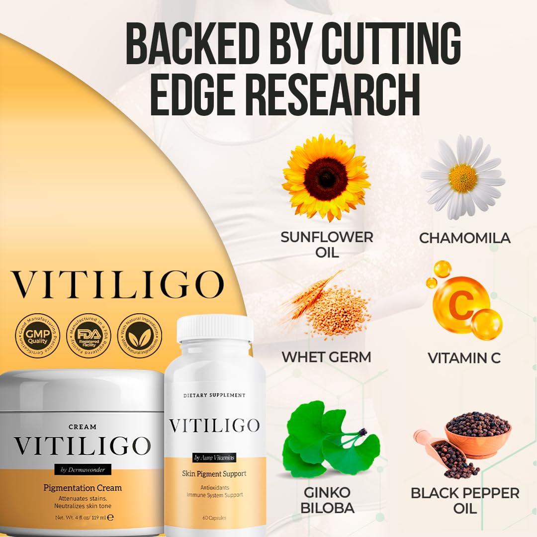 Dermawonder Vitiligo Supplement & Pigmentation Cream Set