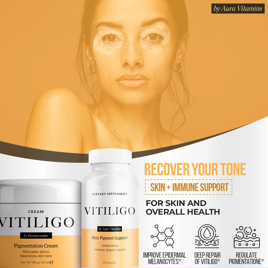 Dermawonder Vitiligo Supplement & Pigmentation Cream Set