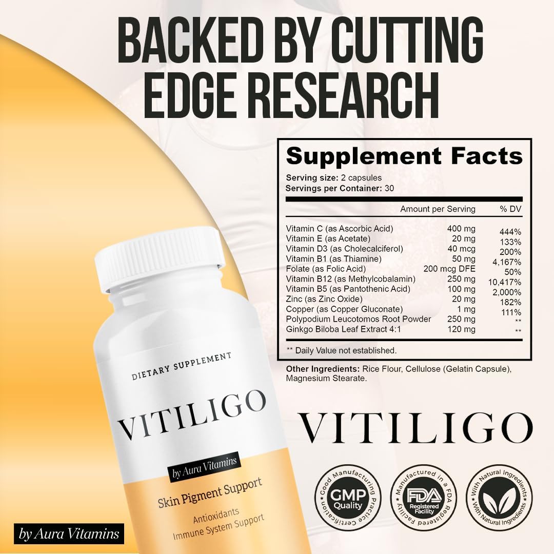 Dermawonder Vitiligo Capsules 60 Count