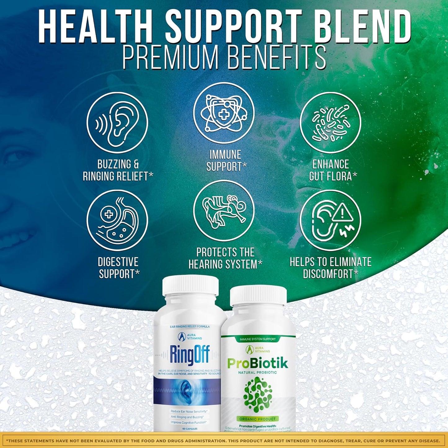 Ring Off Tinnitus Relief & Probiotik Culturelle Probiotic Bundle