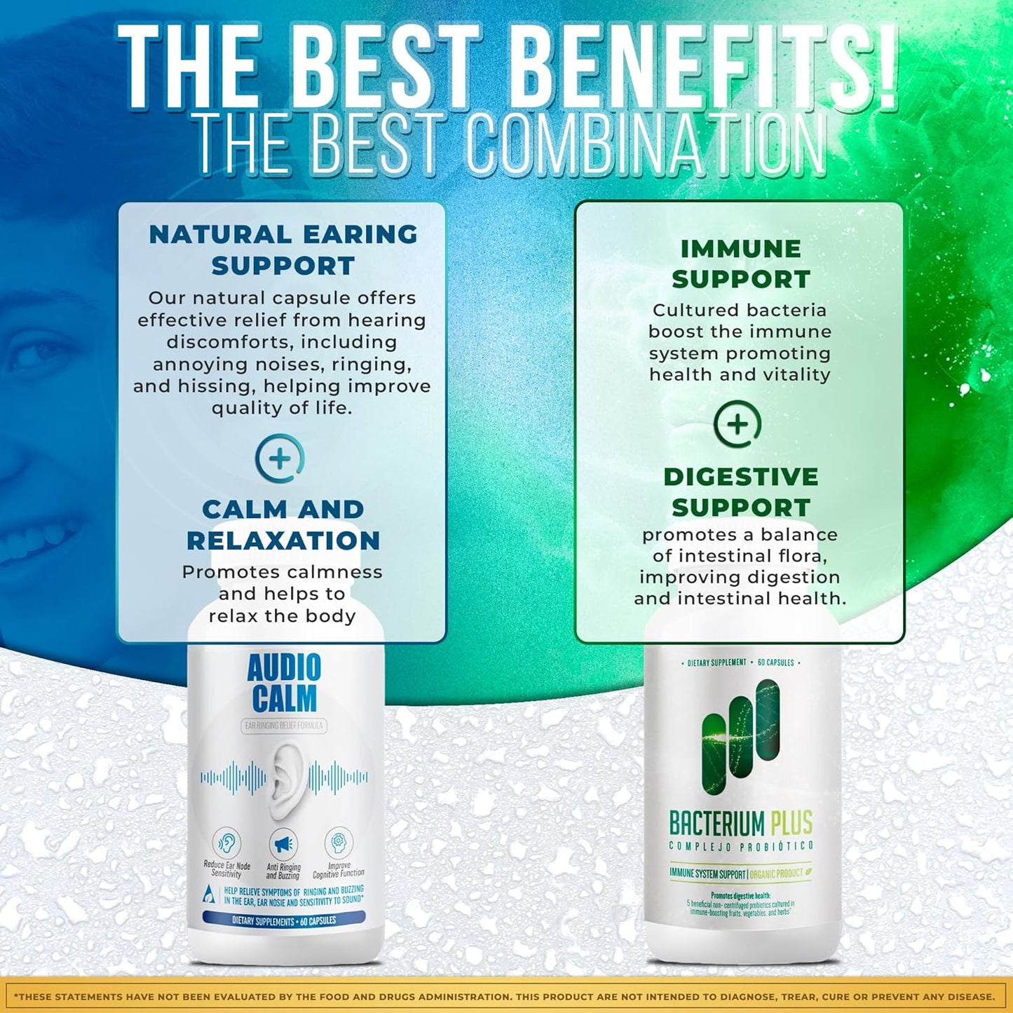Audio Calm Probiotics - Natural Tinnitus Relief & Immune Support
