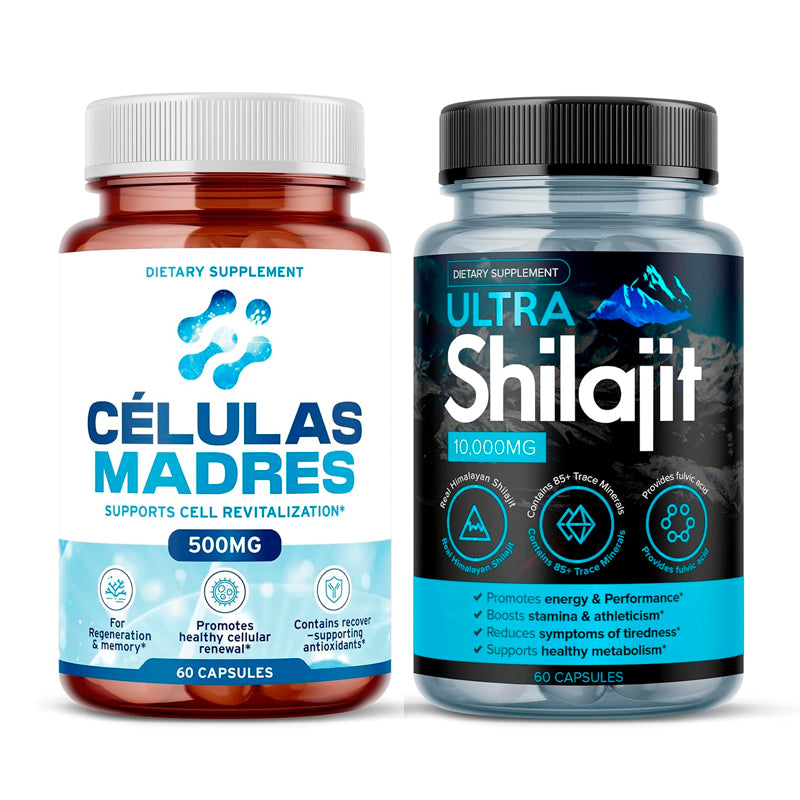AFA Stem Cell + Ultra Shilajit Bundle for Cellular Wellness & Energy | Aura Vitamins