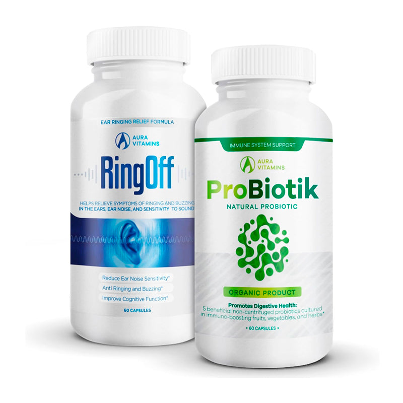 RingOff + Probiotik Bundle for Ear Wellness & Digestive Support | Aura Vitamins