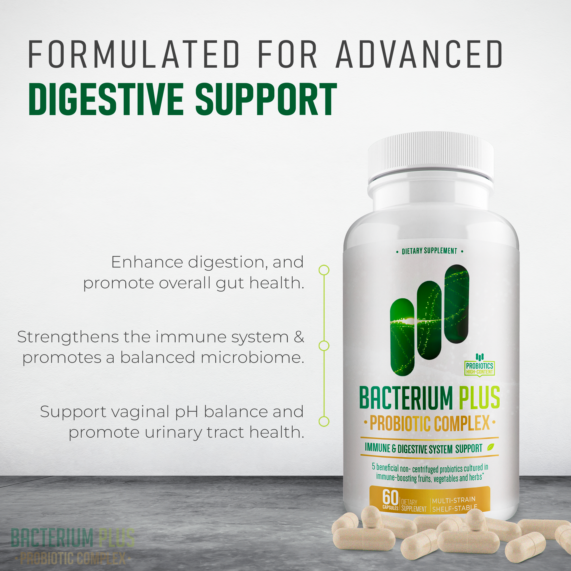 Bacterium Plus | Premium Probiotic, Gut Health & Digestive Support