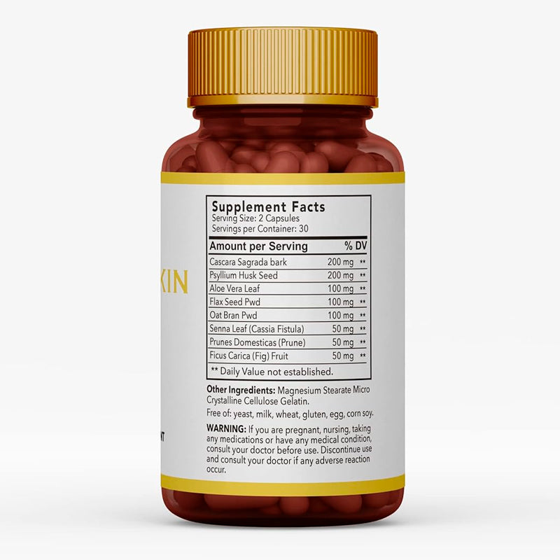 SPF ColonKin Supplement Facts & Colon Support Ingredients Label | Aura Vitamins