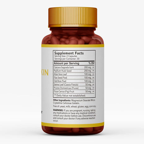 SPF ColonKin Supplement Facts & Colon Support Ingredients Label | Aura Vitamins