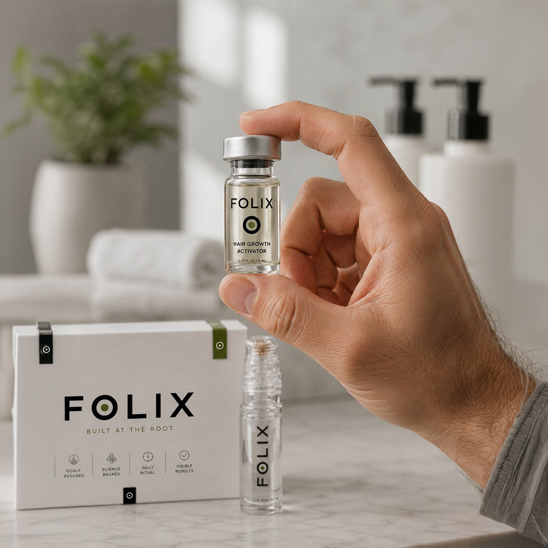 FOLIX Hair Growth Activator Kit for Men & Women with Micro Infusion Applicator, Fuller Looking Hair Support