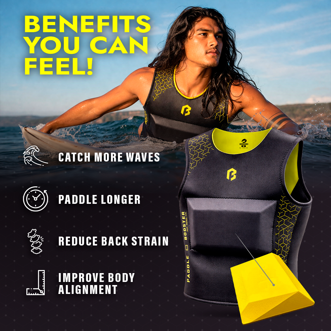 Paddle Booster Surf Vest | Chest Support System for Improved Paddling