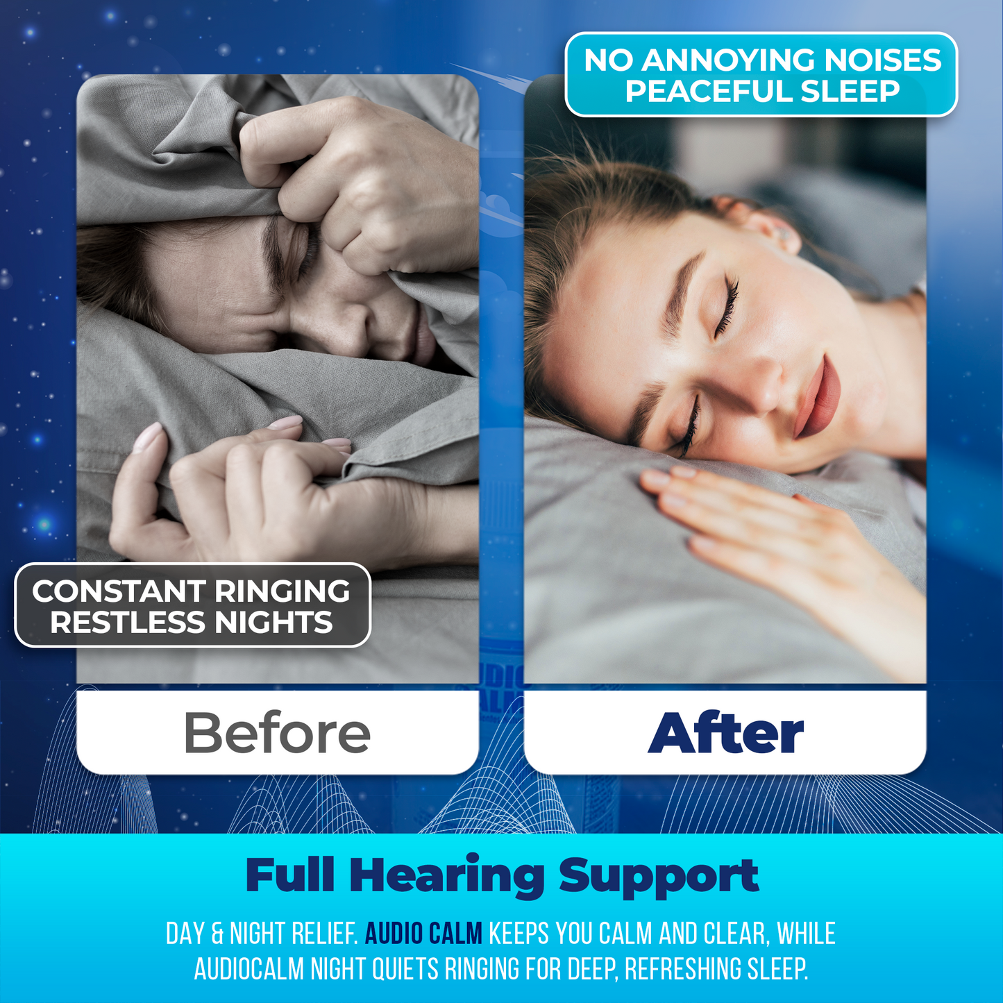 Audio Calm Day + Night Bundle | Complete Ear & Sleep Wellness System