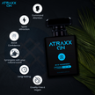 Atraxx ON Pheromone Perfume benefits: long-lasting masculine fragrance, enhanced attraction, confidence boost, and all-day fresh scent by Aura Vitamins