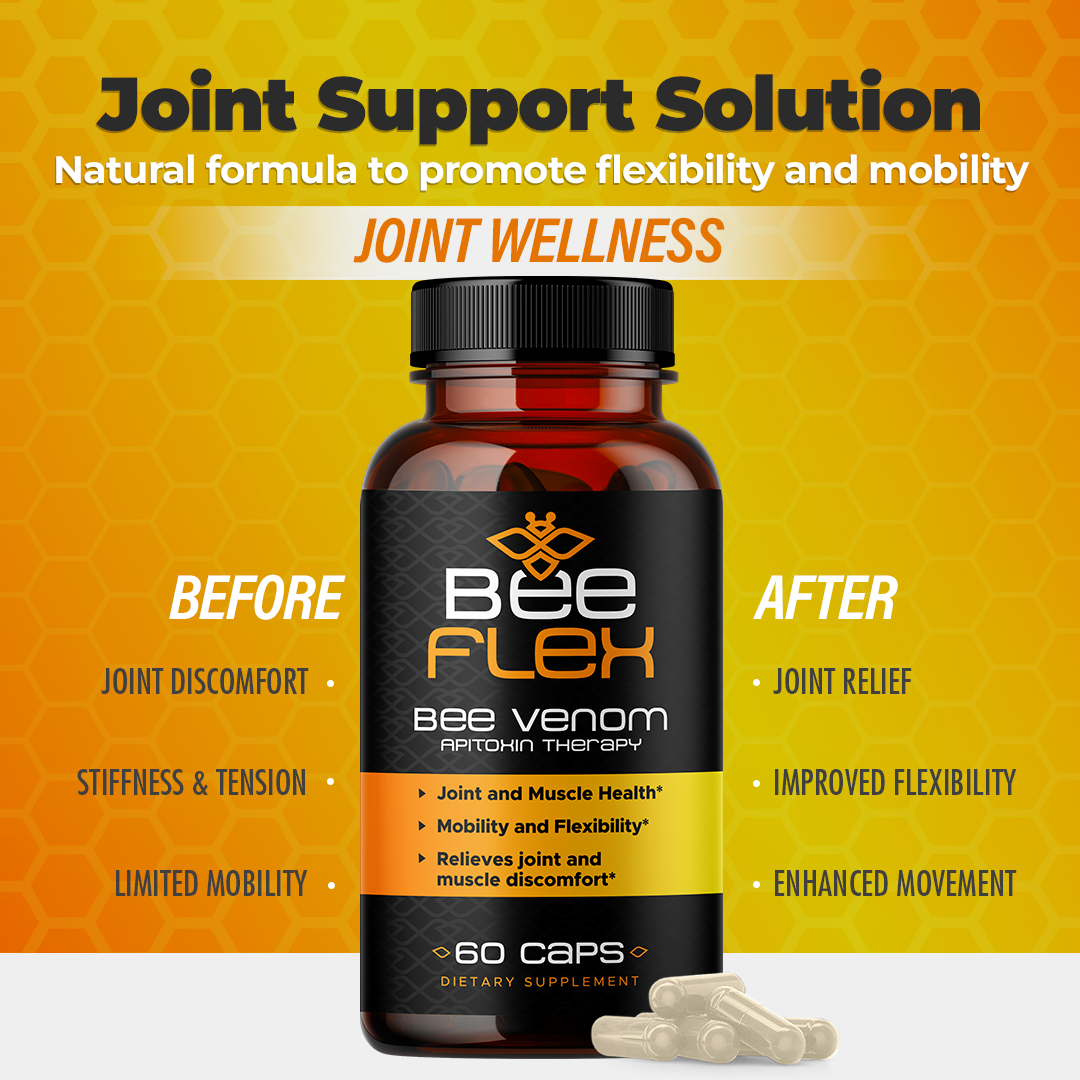 Bee Flex Joint Support Capsules | Bee Venom Extract for Mobility & Joint Wellness