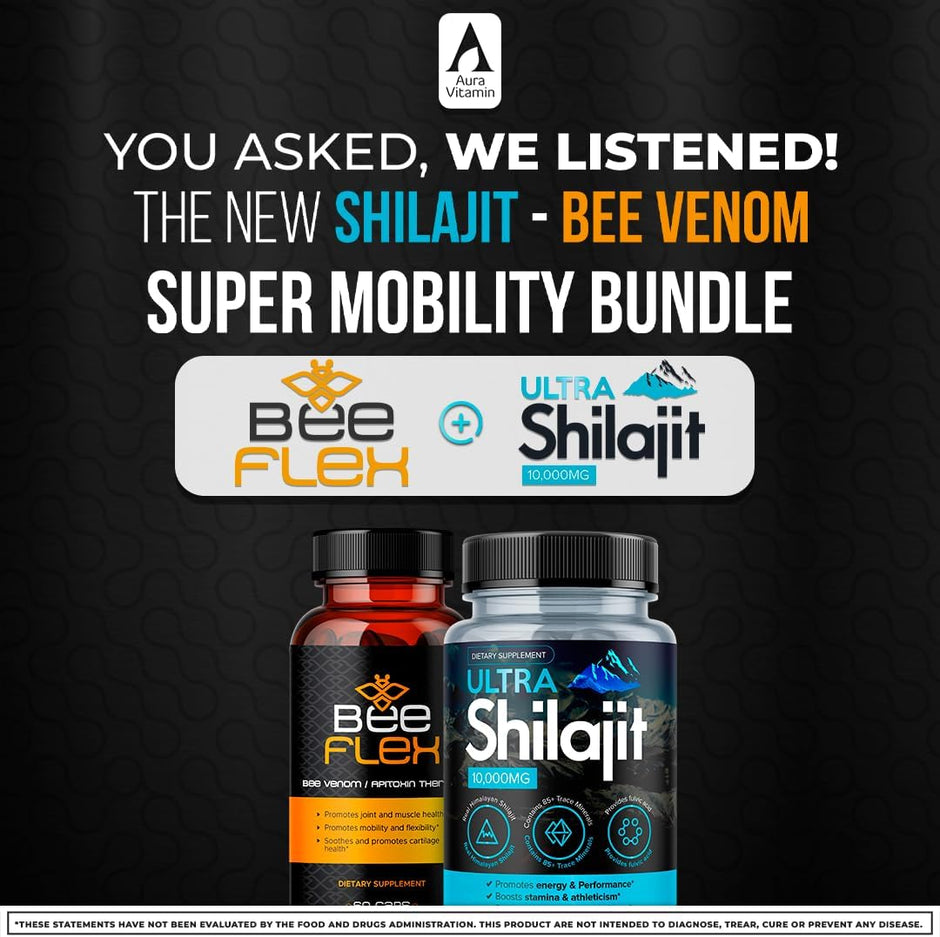 Bee Flex Bee Venom + Ultra Shilajit Bundle | Joint Wellness & Vitality Support