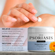 DermaWonder Psoriasis Cream benefits: intensive skin moisturizing, soothing dryness, reducing irritation and supporting healthier-looking skin by Aura Vitamins