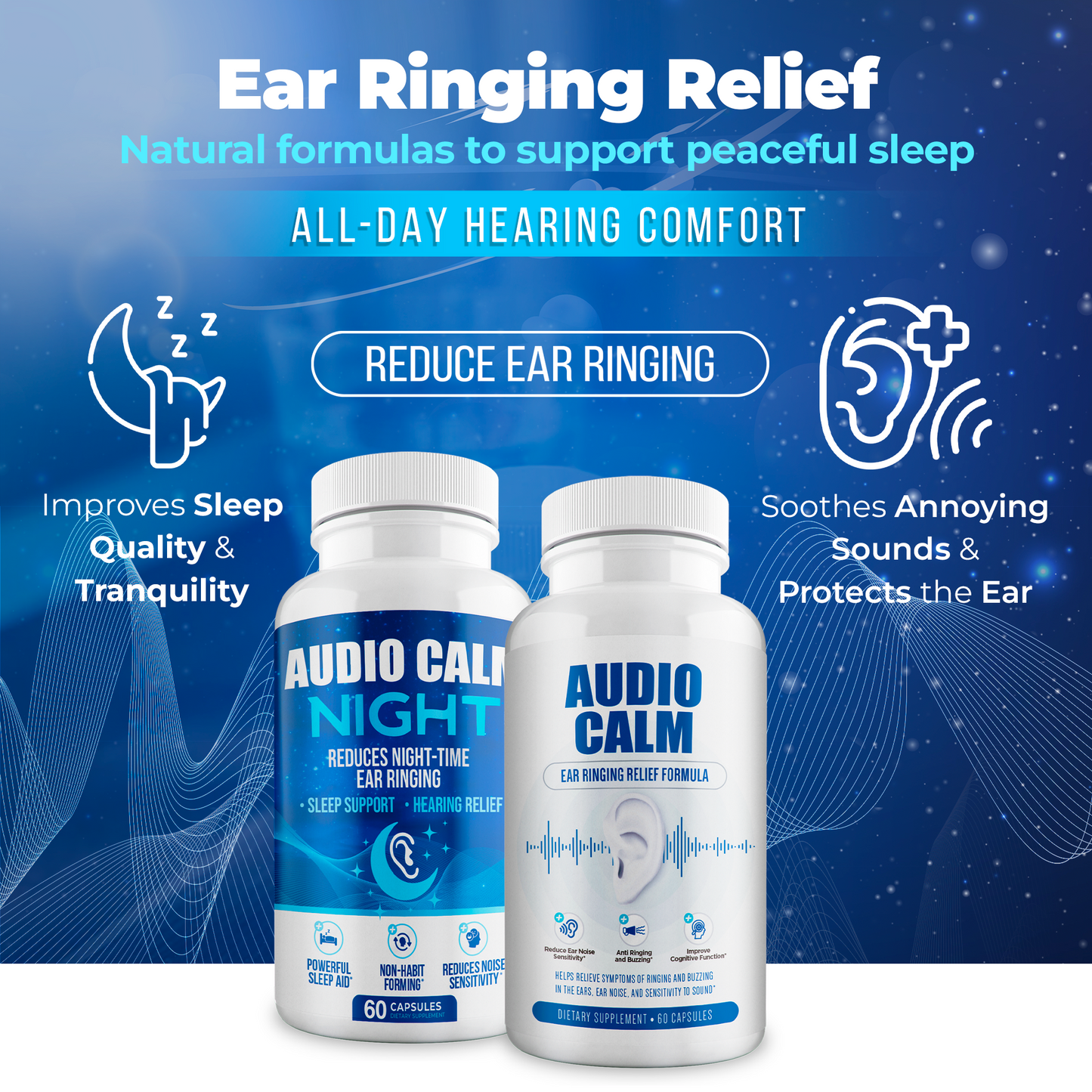 Audio Calm Day + Night Bundle | Complete Ear & Sleep Wellness System