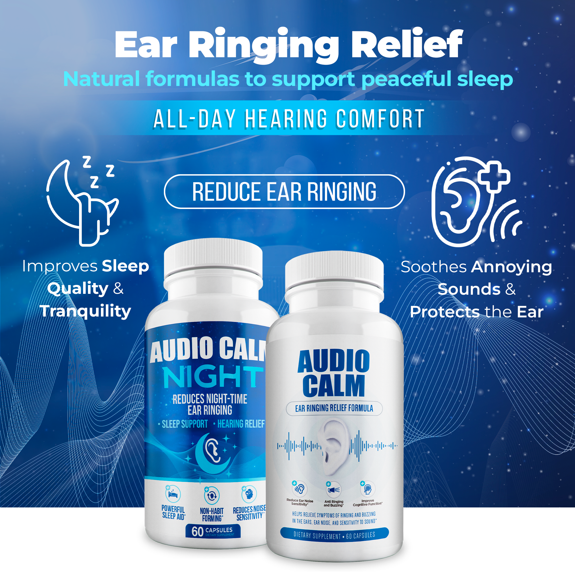 Audio Calm Day + Night Bundle | Complete Ear & Sleep Wellness System