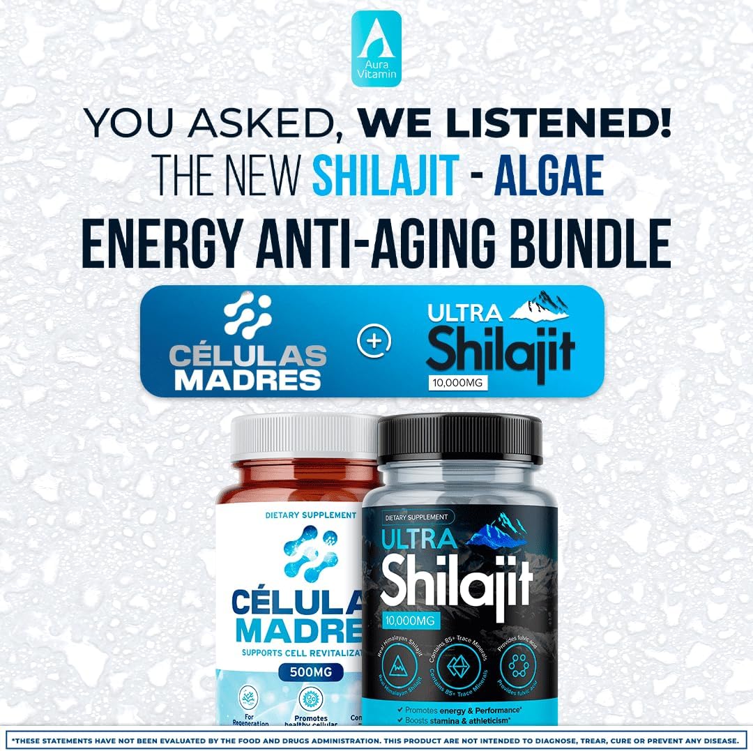 AFA Stem Cell 500mg & Ultra Shilajit Supplement 10,000mg