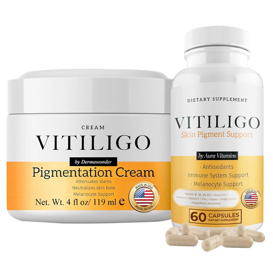 Dermawonder Vitiligo Supplement & Pigmentation Cream Set