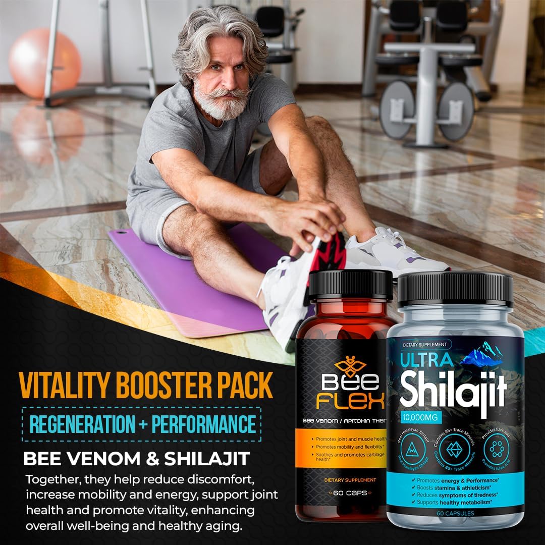 Bee Flex Bee Venom + Ultra Shilajit Bundle | Joint Wellness & Vitality Support