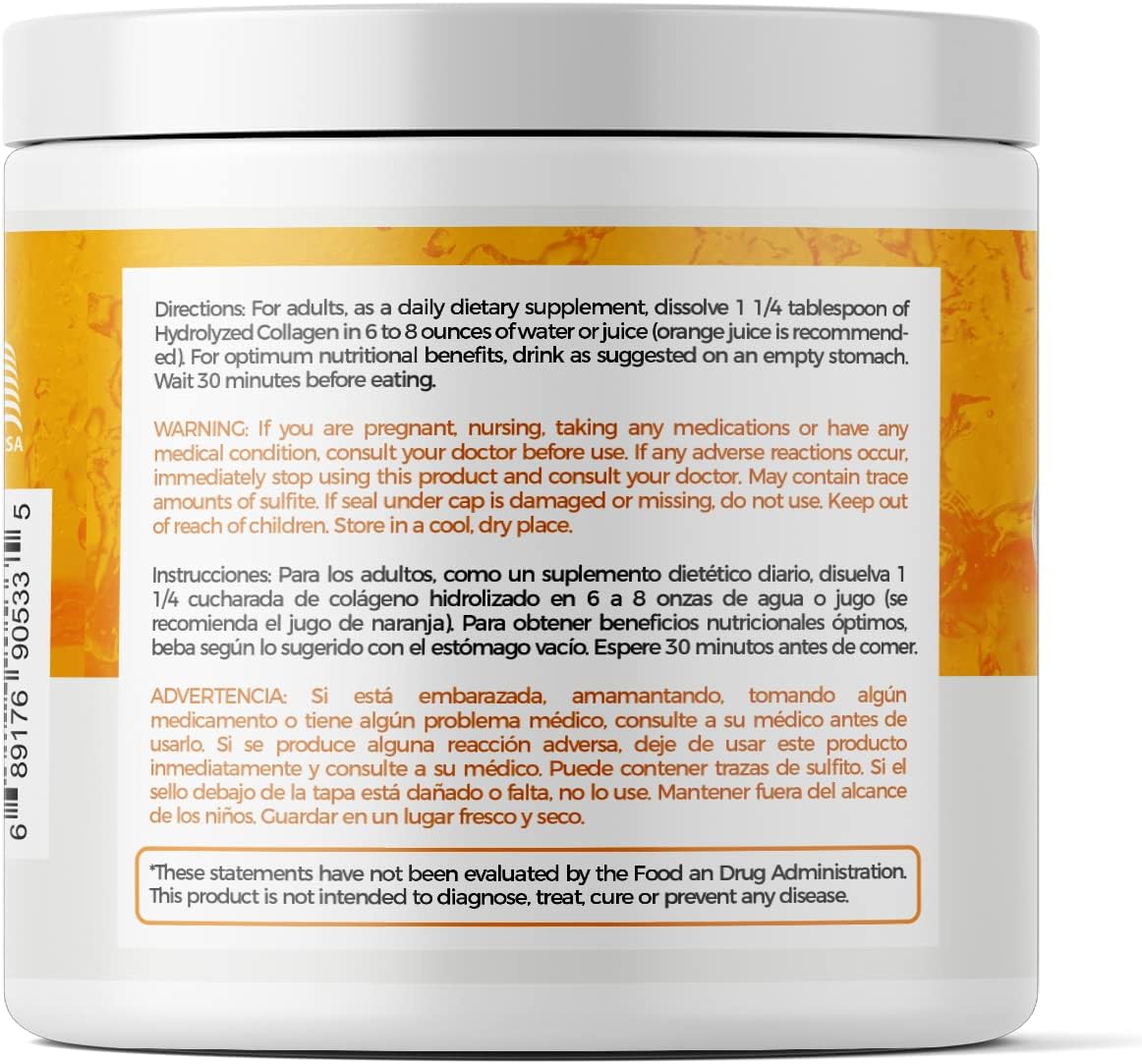 Orange Hydrolyzed Powder Supplement