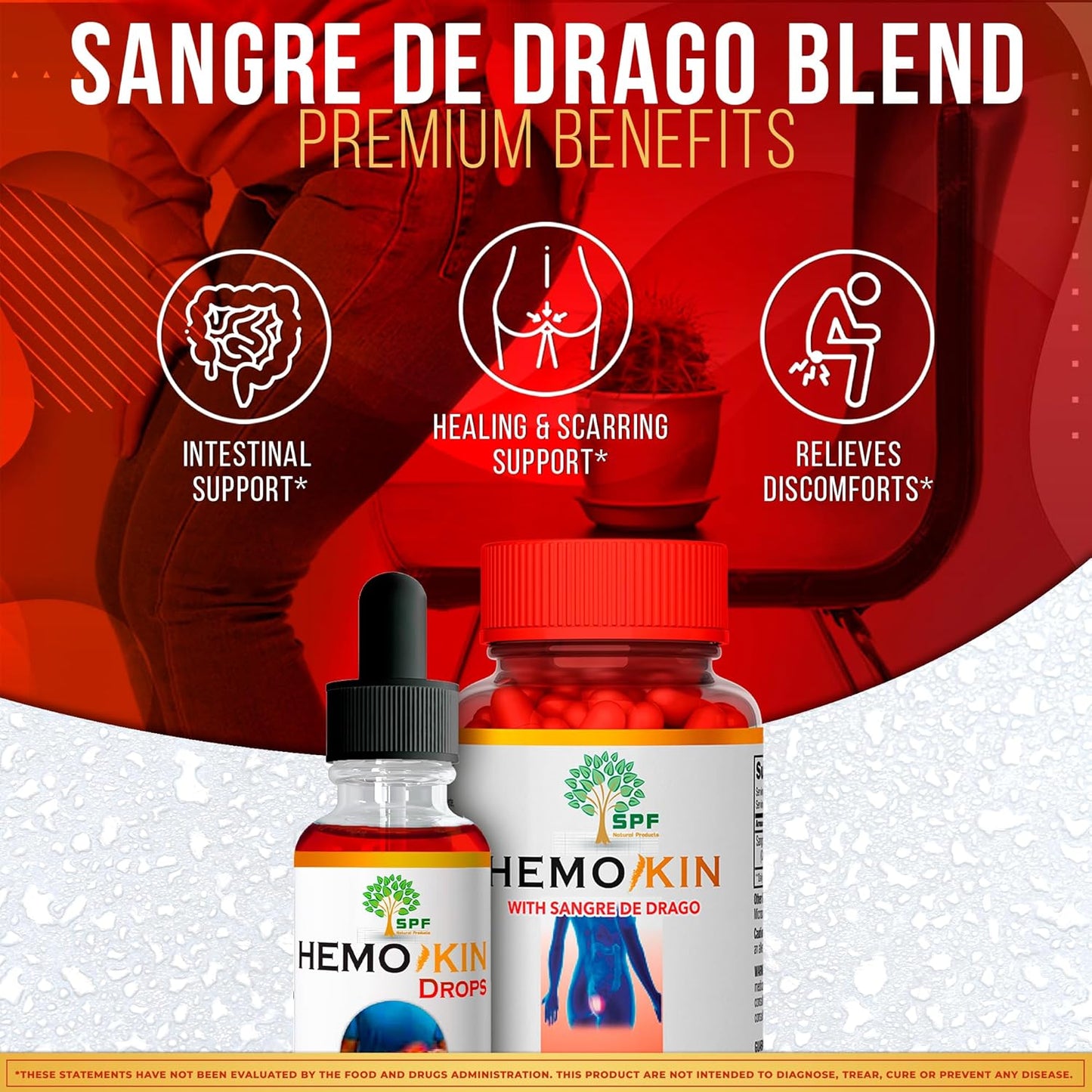 HEMOKIN Capsules & SPF HEMOKIN Drops with Sangre de Drago