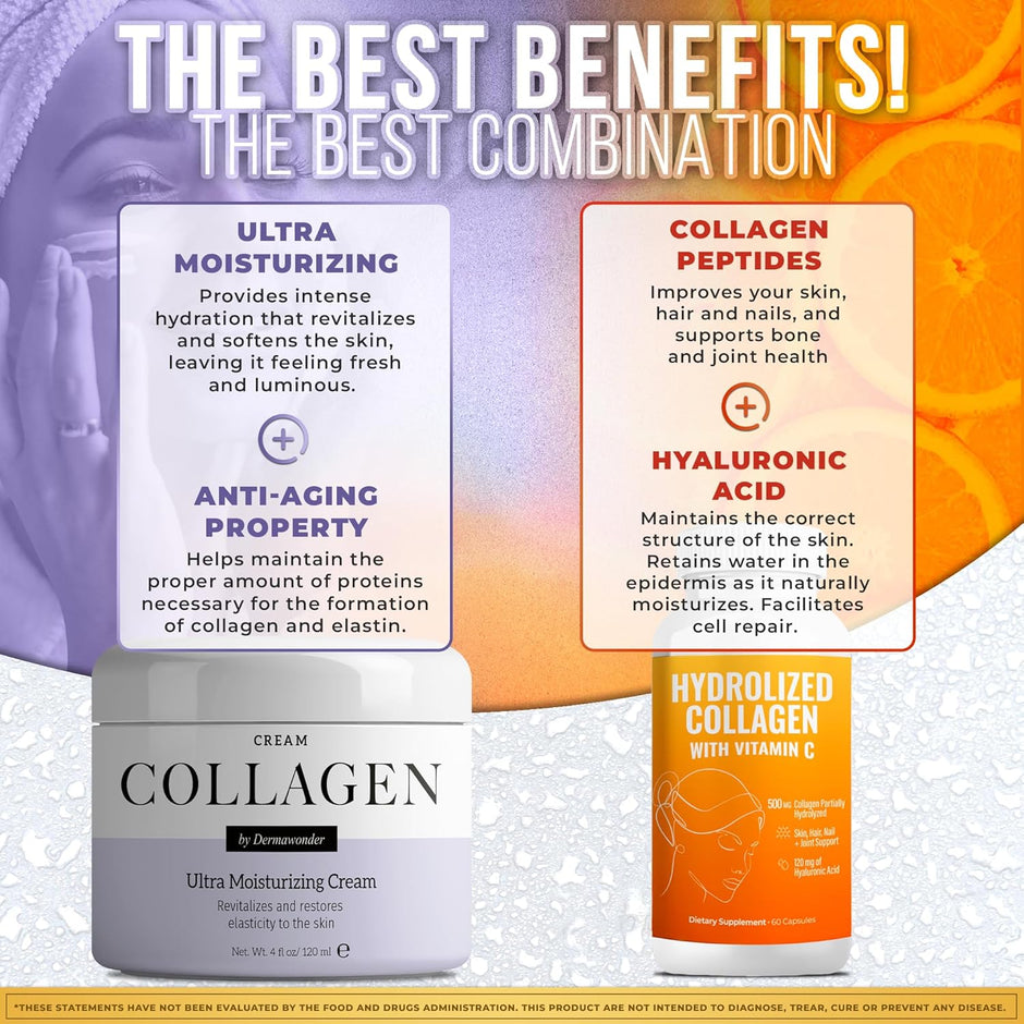 Ultra Collagen Bundle | Orange Collagen Capsules + Firming Moisturizing Cream