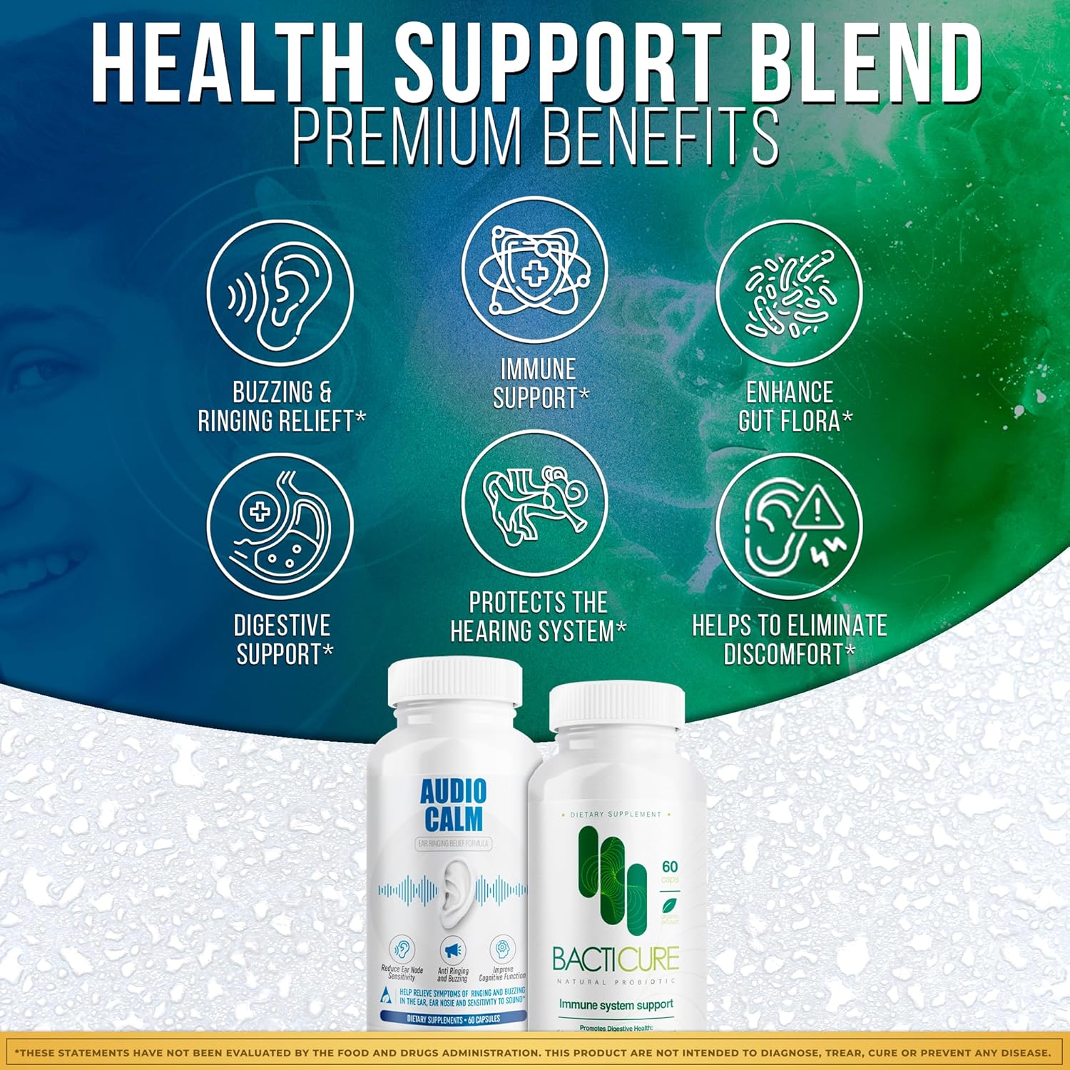 Audio Calm + Bacticure Bundle | Ear & Gut Wellness Bundle | Daily Support System