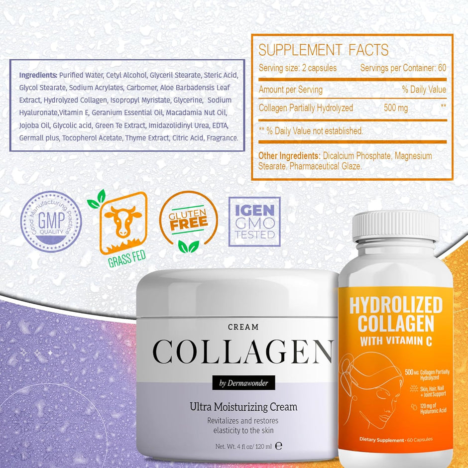 Ultra Collagen Bundle | Orange Collagen Capsules + Firming Moisturizing Cream