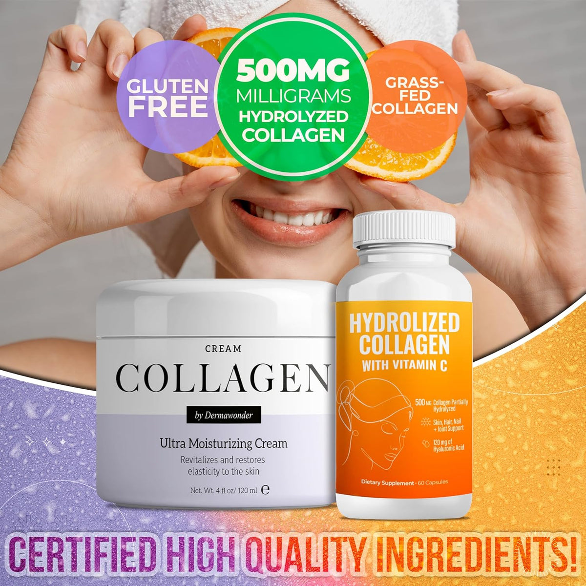 Ultra Collagen Bundle | Orange Collagen Capsules + Firming Moisturizing Cream