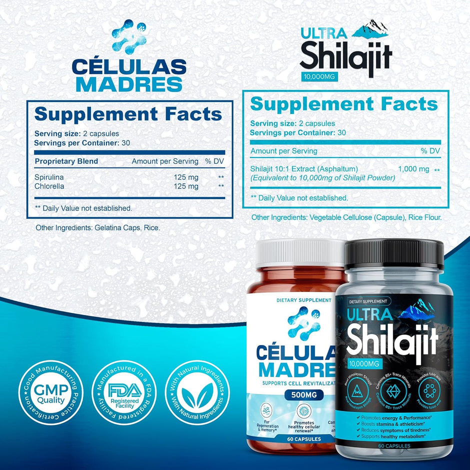 AFA Stem Cell + Ultra Shilajit Bundle | Cellular Wellness & Energy Support