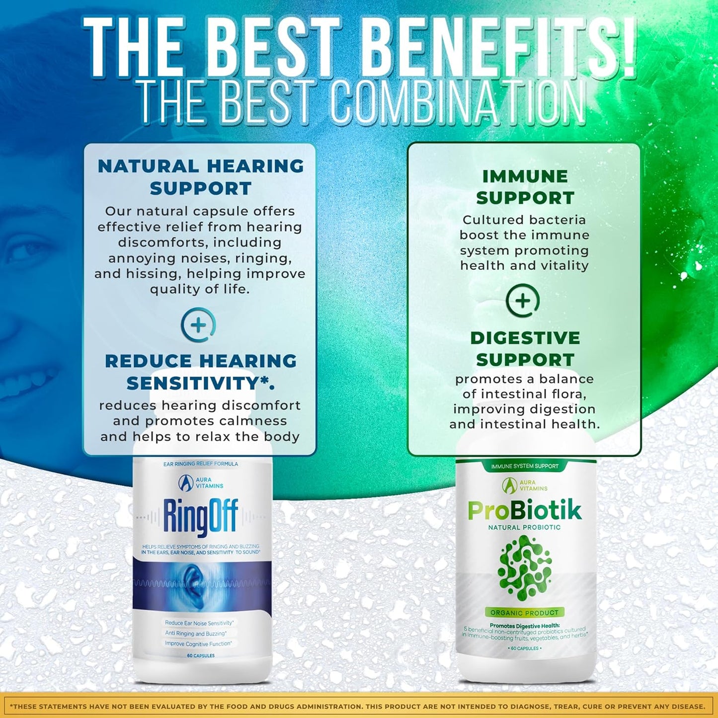 Ring Off Tinnitus Relief & Probiotik Culturelle Probiotic Bundle