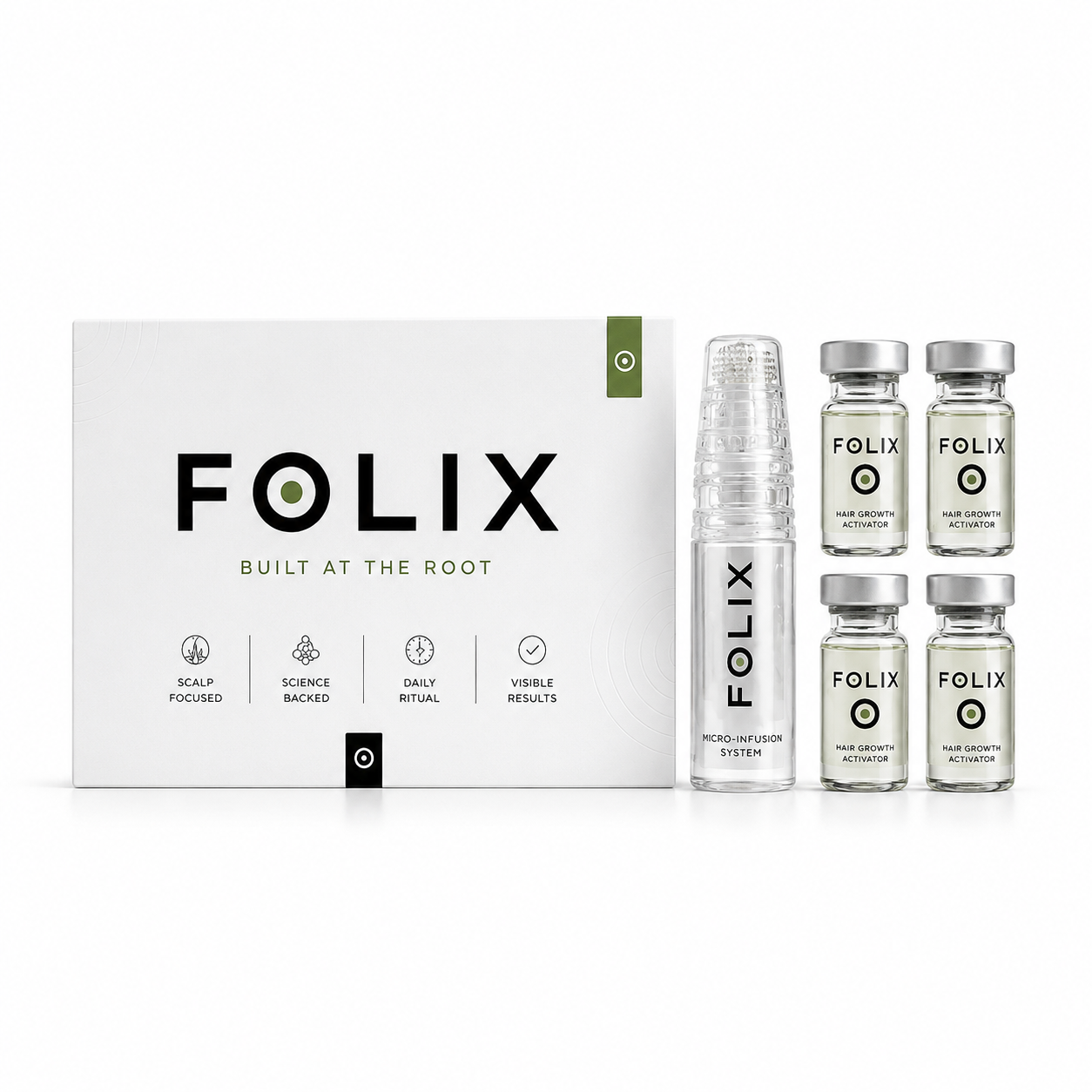 FOLIX Hair Growth Activator Kit with Micro Infusion Applicator for Men & Women | Aura Vitamins