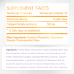 Ultra Collagen Supplement Facts & Collagen Ingredients Label | Aura Vitamins