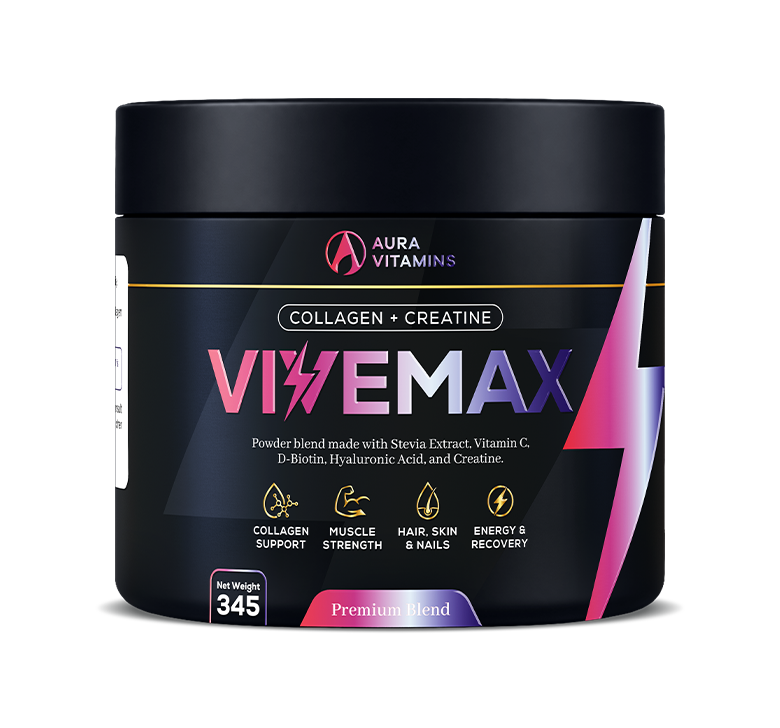 ViveMax Collagen & Creatine Powder | Daily Muscle Support & Post-Workout Wellness