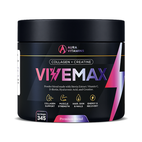 ViveMax Collagen & Creatine Powder | Daily Muscle Support & Post-Workout Wellness