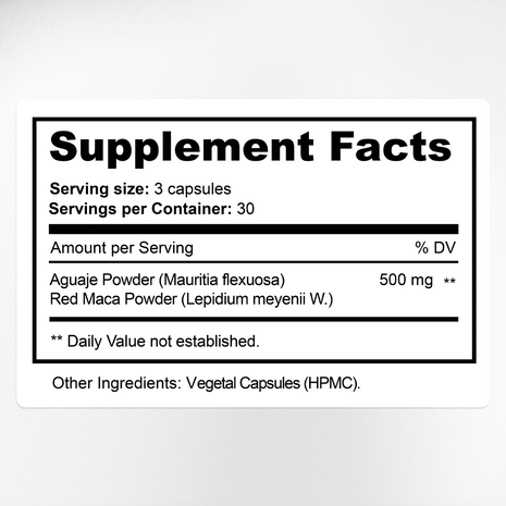 Fertili-T Female Supplement Facts & Fertility Ingredients Label | Aura Vitamins