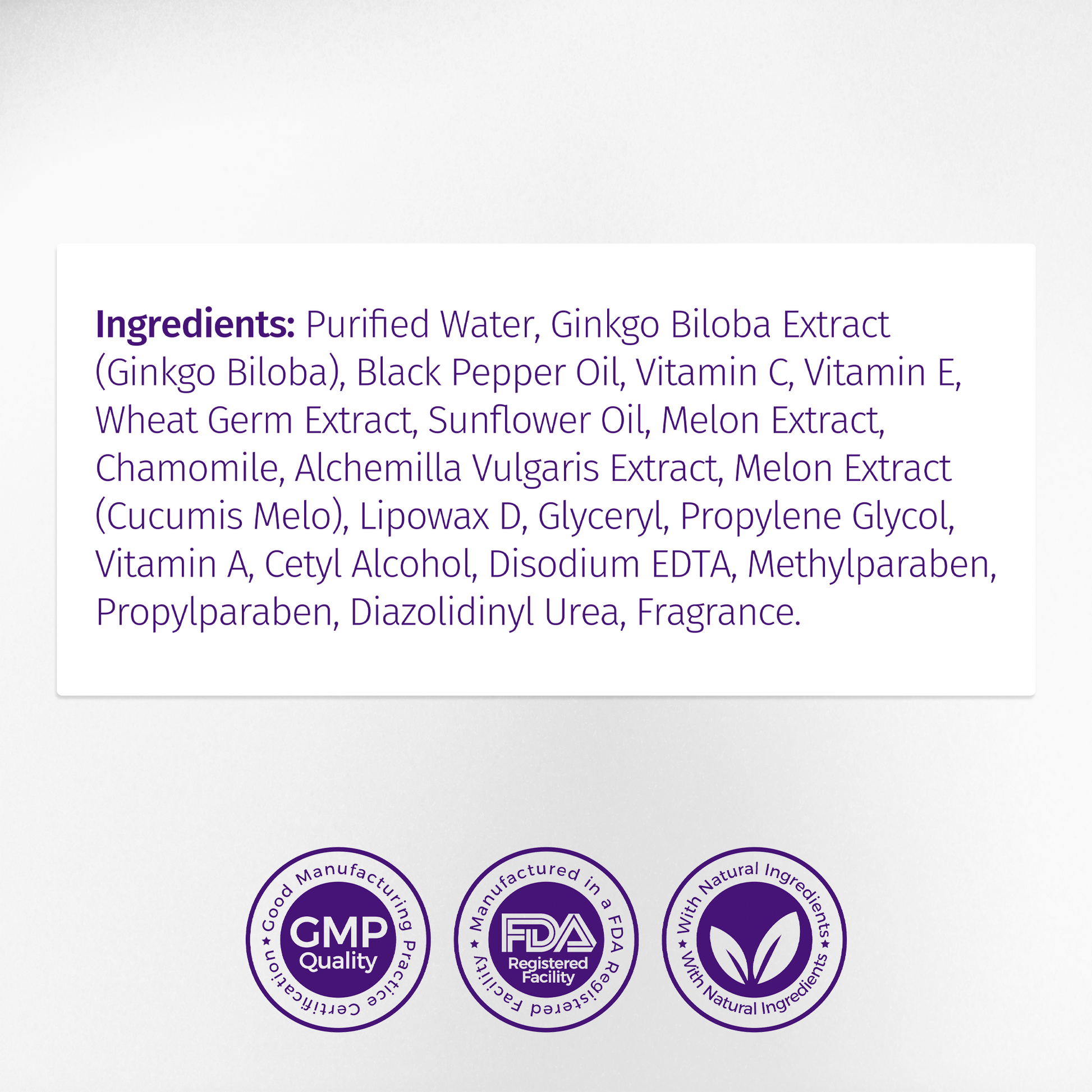 Vitiligo Cream Ingredients & Active Formula Label | Aura Vitamins