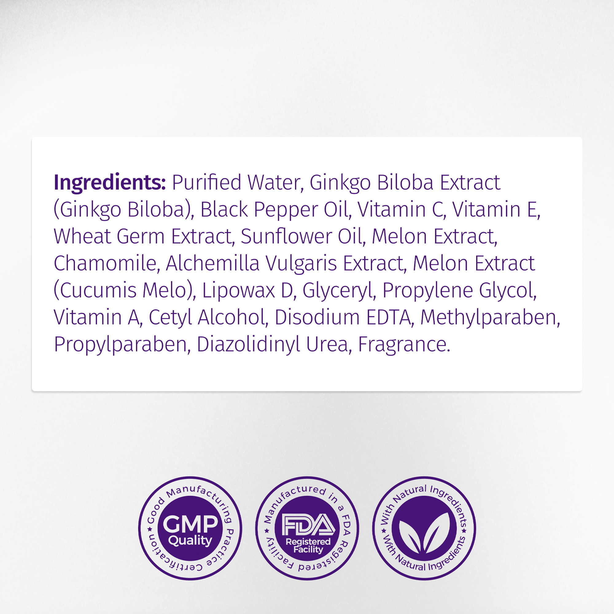 Vitiligo Cream Ingredients & Active Formula Label | Aura Vitamins