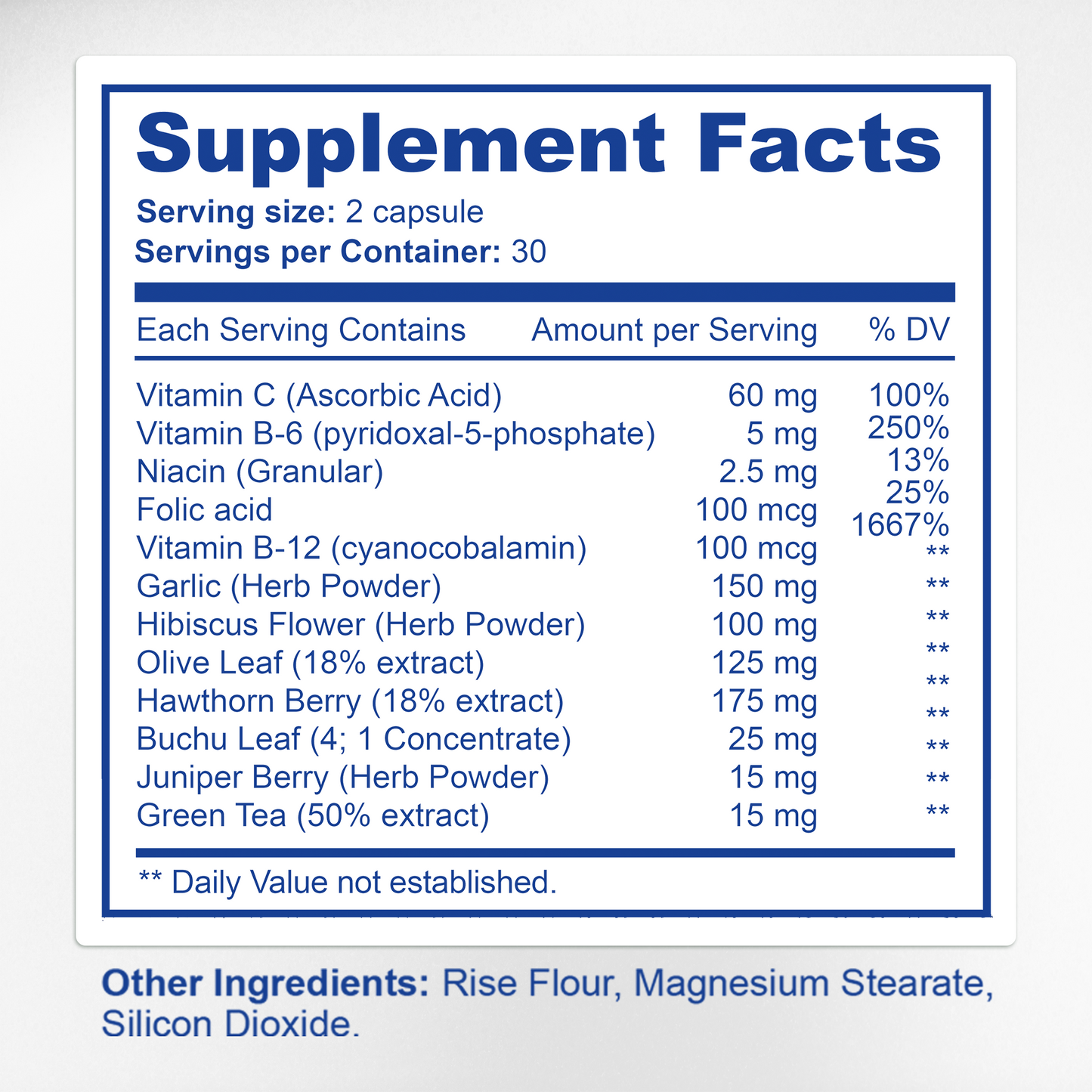Ring Off Supplement Facts & Tinnitus Support Ingredients Label | Aura Vitamins