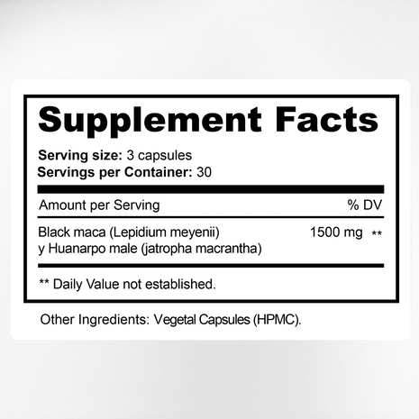 Fertili-T Male Supplement Facts & Fertility Ingredients Label | Aura Vitamins