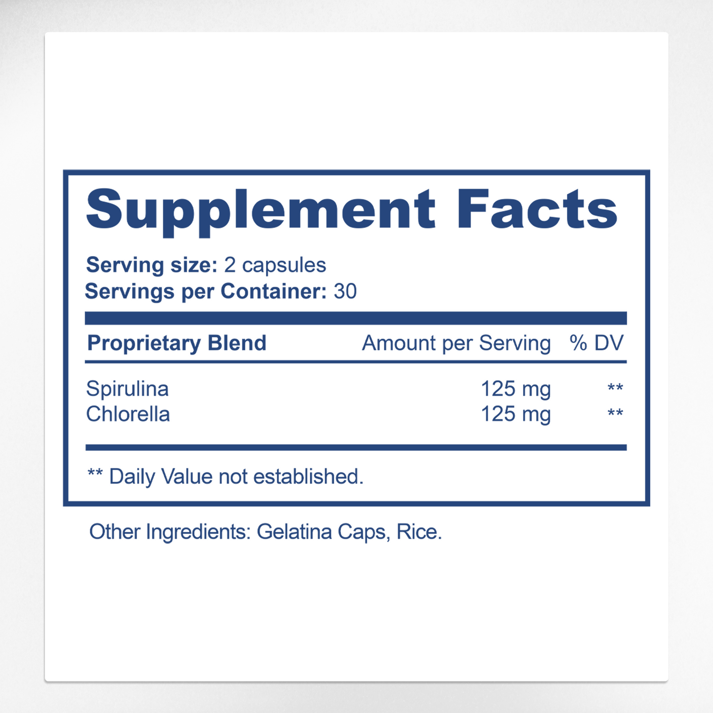 Stem Cell 500mg Supplement Facts & AFA Blue-Green Algae Ingredients Label | Aura Vitamins