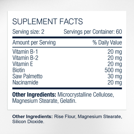Capilar Plus Supplement Facts & Hair Growth Ingredients Label | Aura Vitamins