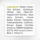 Sauna Twin Body Gel Ingredients & Active Formula Label | Aura Vitamins