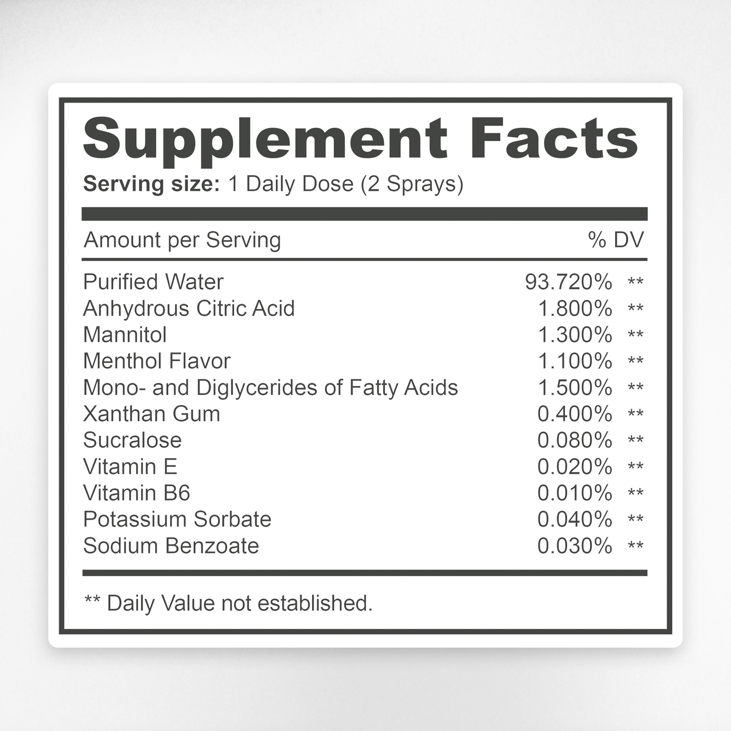 Roncout Supplement Facts & Anti-Snoring Ingredients Label | Aura Vitamins