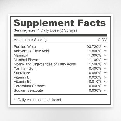 Roncout Supplement Facts & Anti-Snoring Ingredients Label | Aura Vitamins
