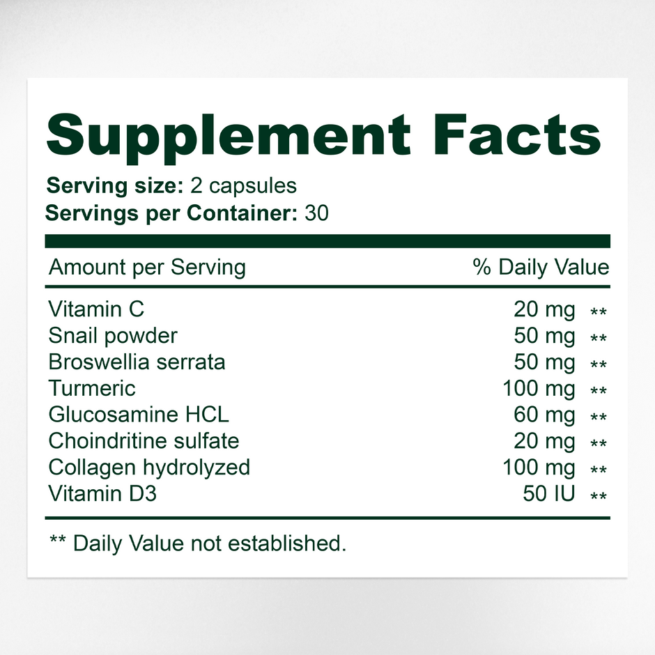 Regemax Supplement Facts & Joint Health Ingredients Label | Aura Vitamins