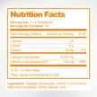 Orange Collagen Powder Supplement Facts & Vitamin C Ingredients Label | Aura Vitamins