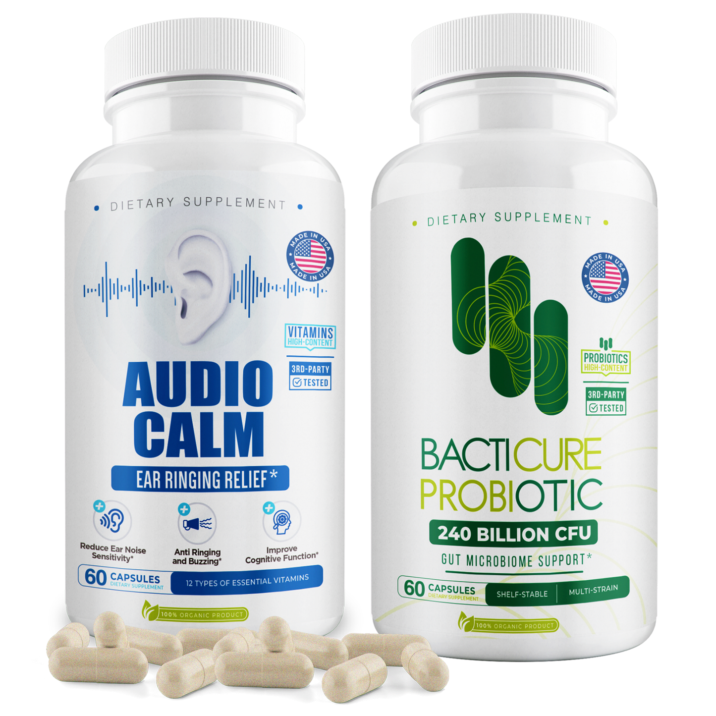 Audio Calm Probiotics - Natural Tinnitus Relief & Immune Support