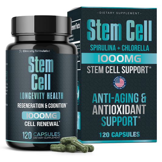 Premium Stem Cell 1,000mg Capsules for Advanced Longevity & Cellular Support | Aura Vitamins
