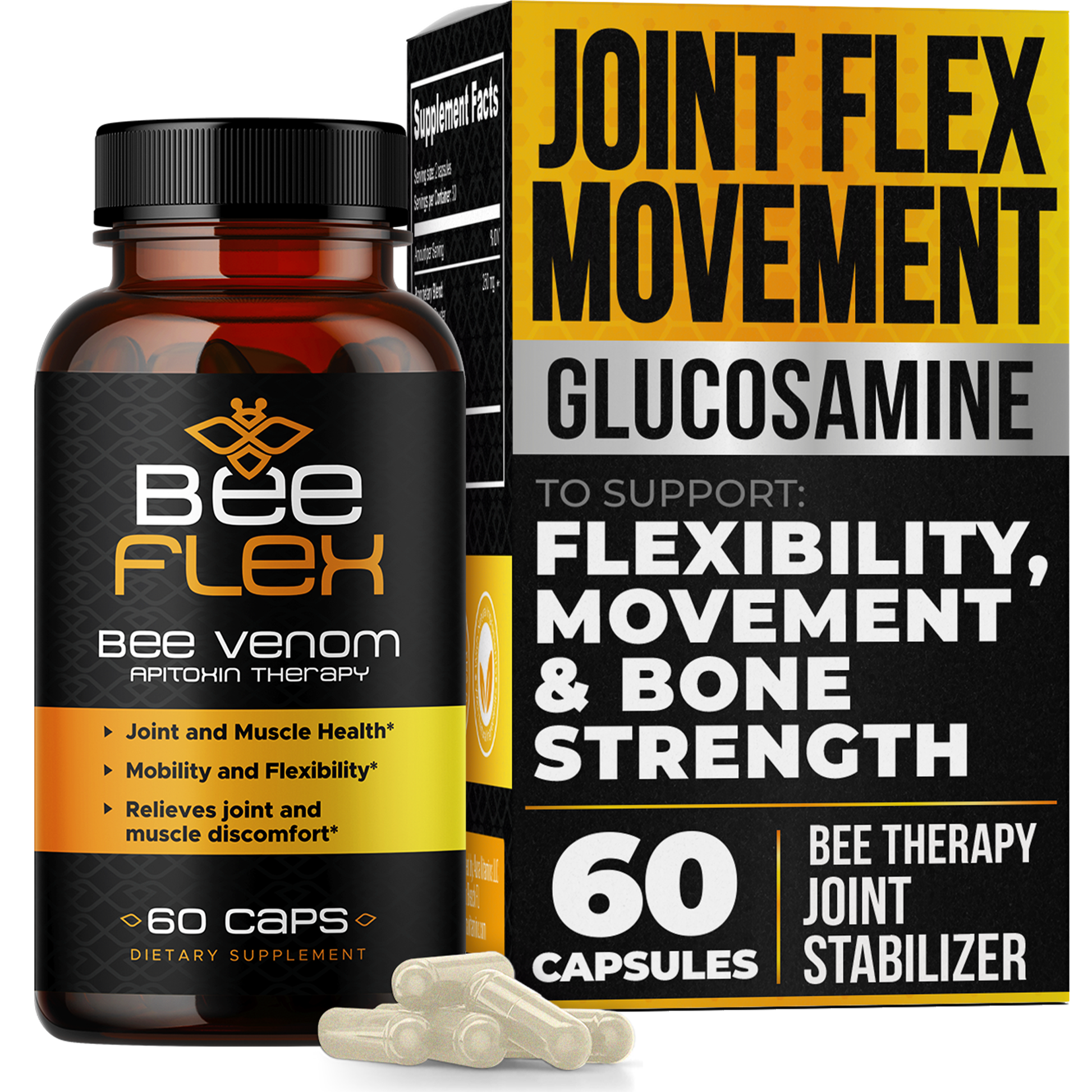 Bee Flex Joint Support Capsules with Bee Venom Extract for Mobility & Comfort | Aura Vitamins