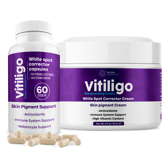 Vitiligo Capsules & Cream Bundle | Skin Pigmentation Support System